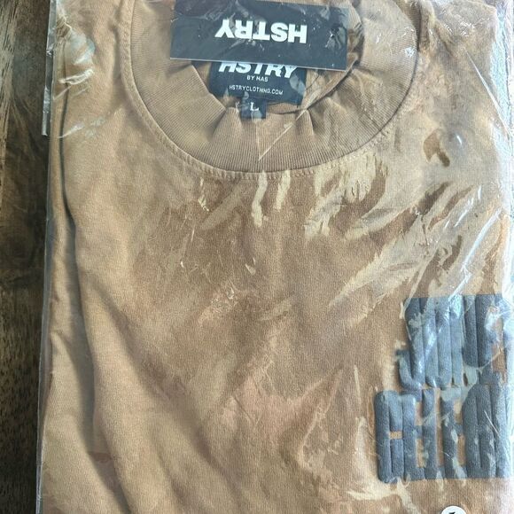 NWT HSTRY By NAS Unisex Brown Graphic Short Sleeve Tee Juneteenth Size XL - Picture 2 of 5